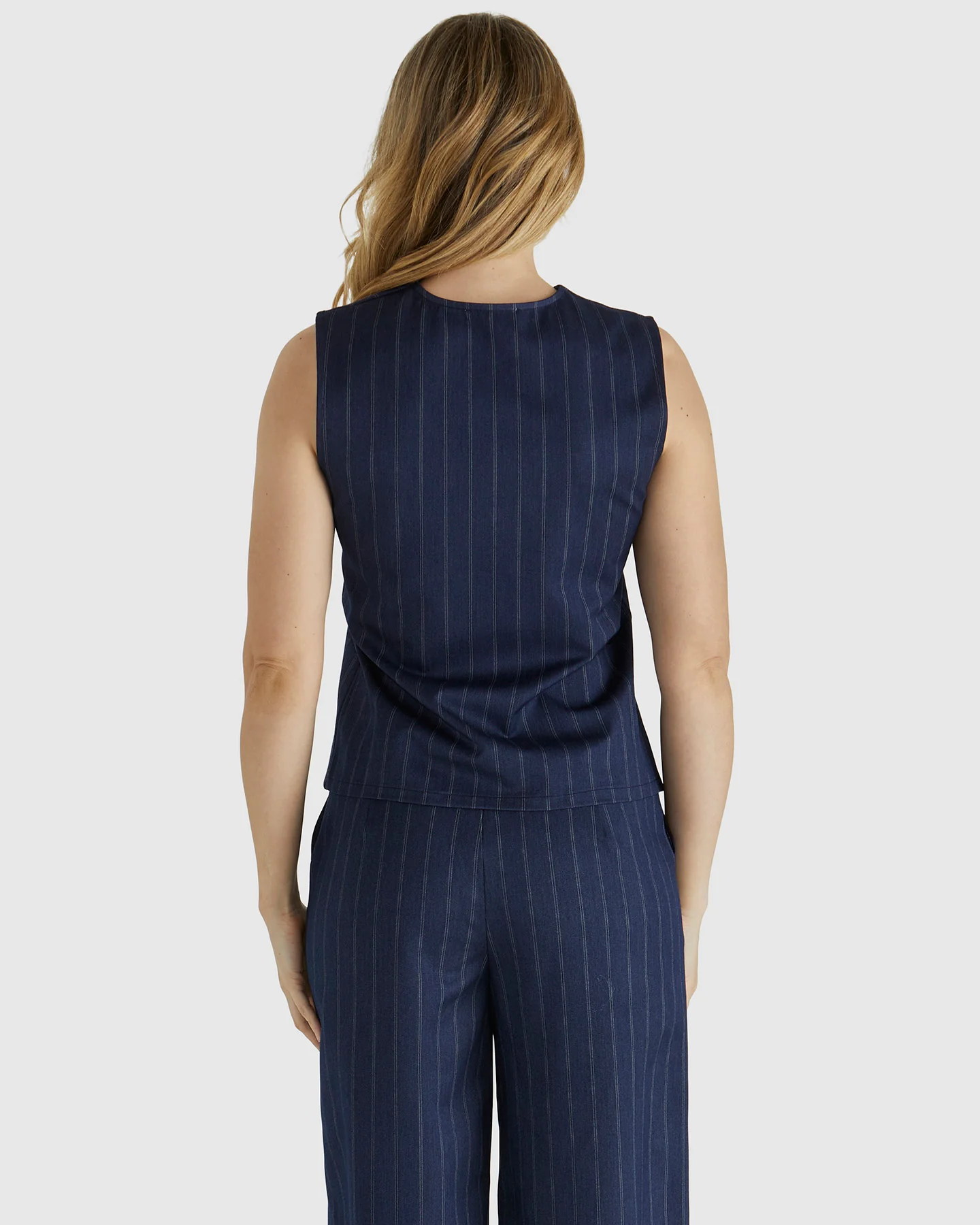 PETRA VEST - Navy Pinstripe - Image 9