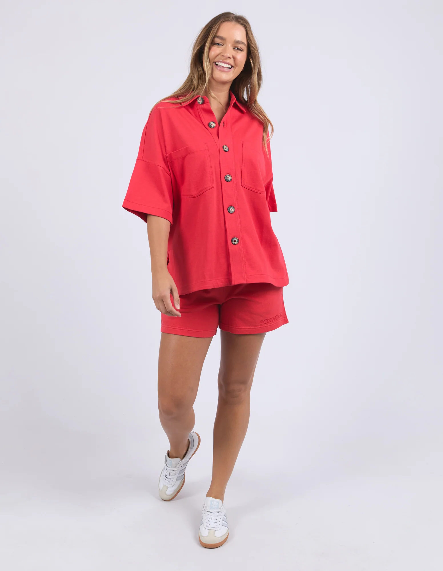 POP-OVER SHIRT - Red - Image 3