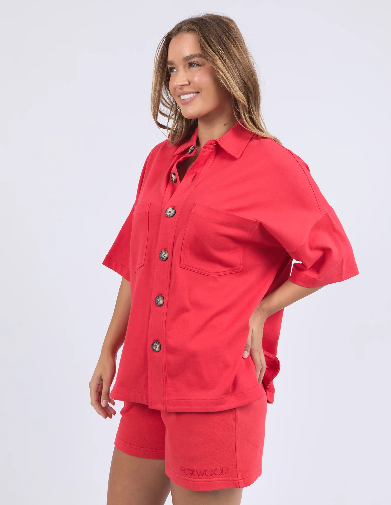 POP-OVER SHIRT - Red - Image 4