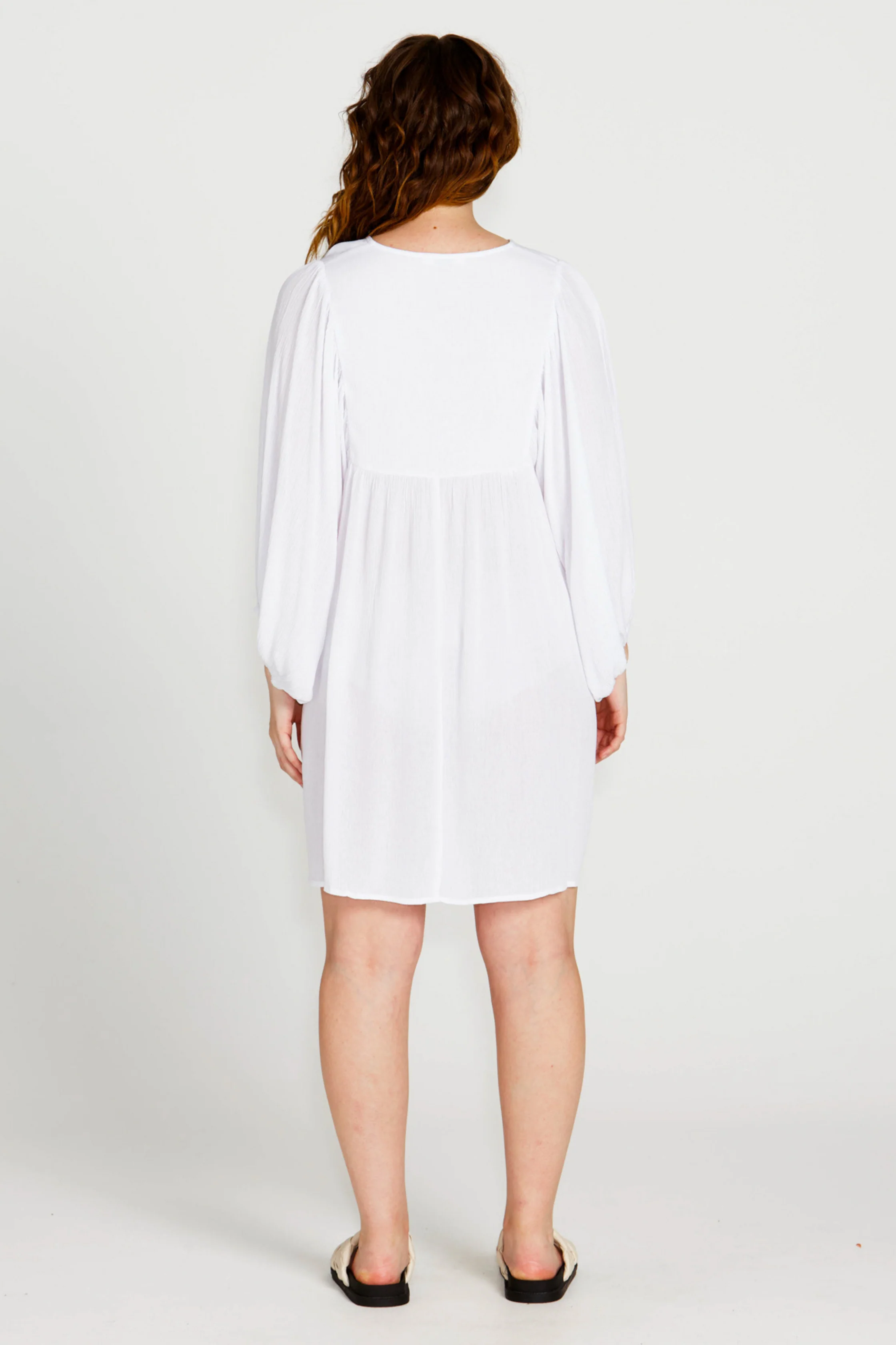 RAVA BOHO MINI DRESS - White - Image 5