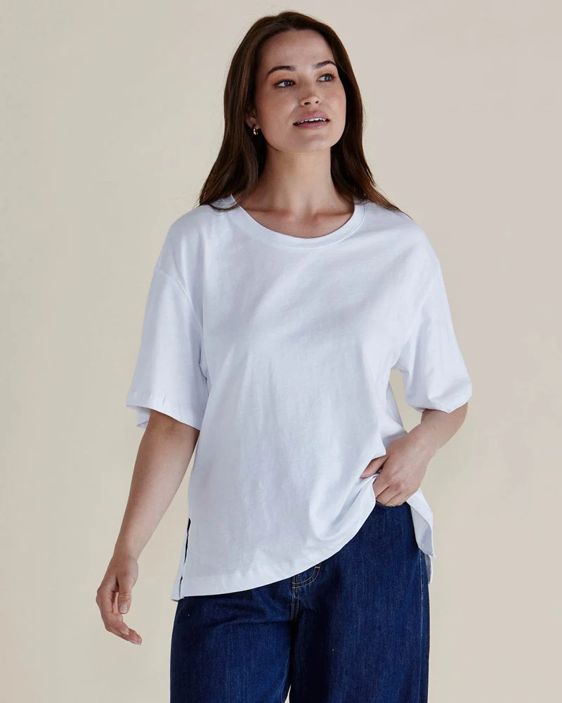 Relax Boxy Tee - White - Image 2