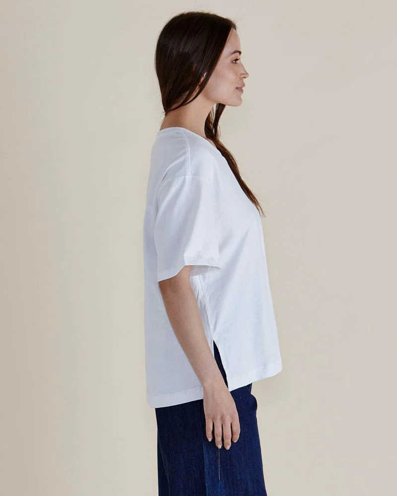 Relax Boxy Tee - White - Image 4