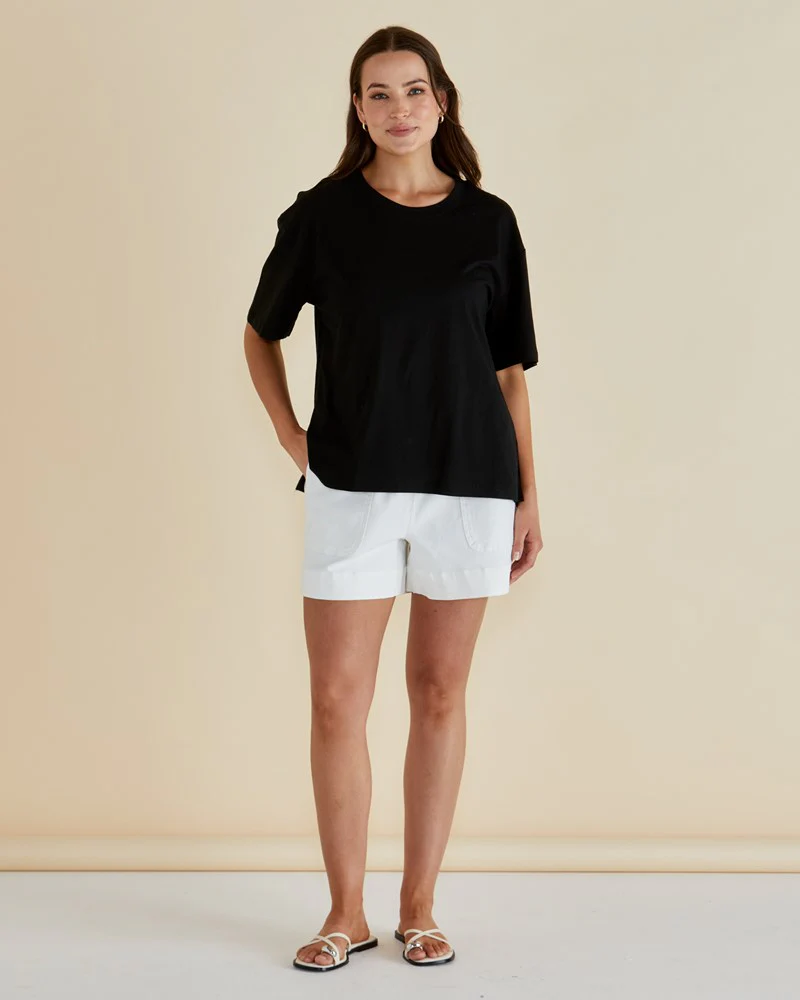 Relax Boxy Tee - Black - Image 2