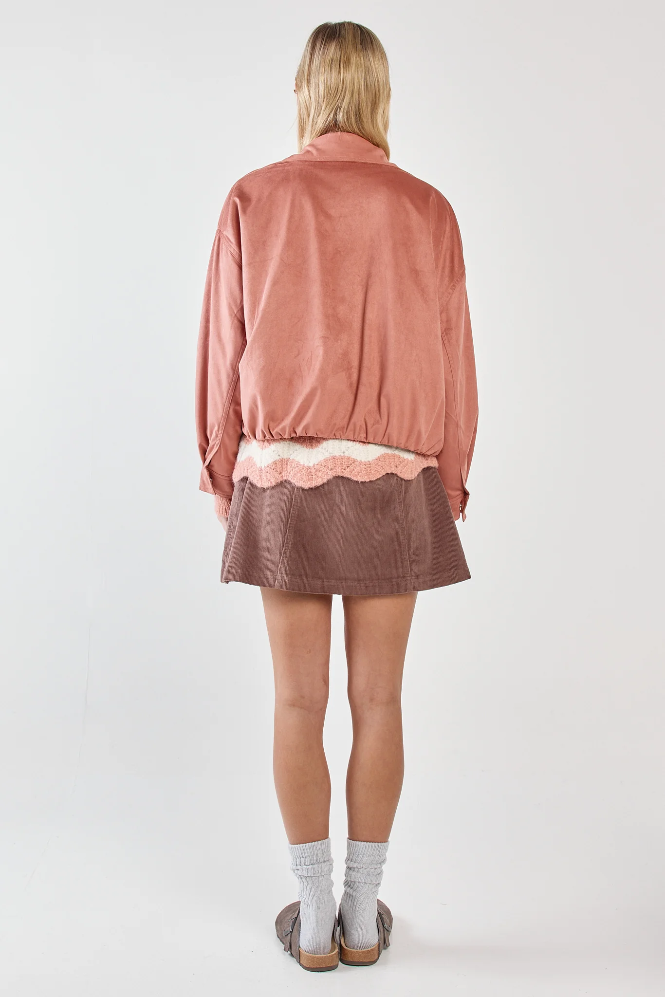 Sara Suede Bomber Jacket - Image 5