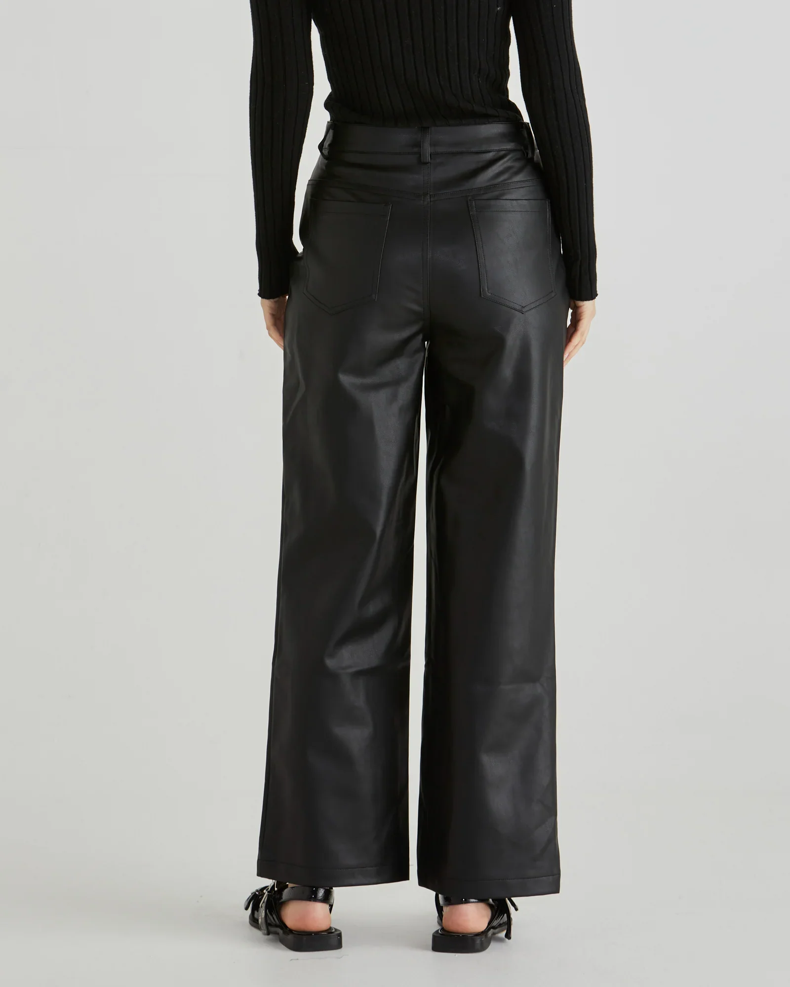 SOLA PU PANT - Black - Image 4
