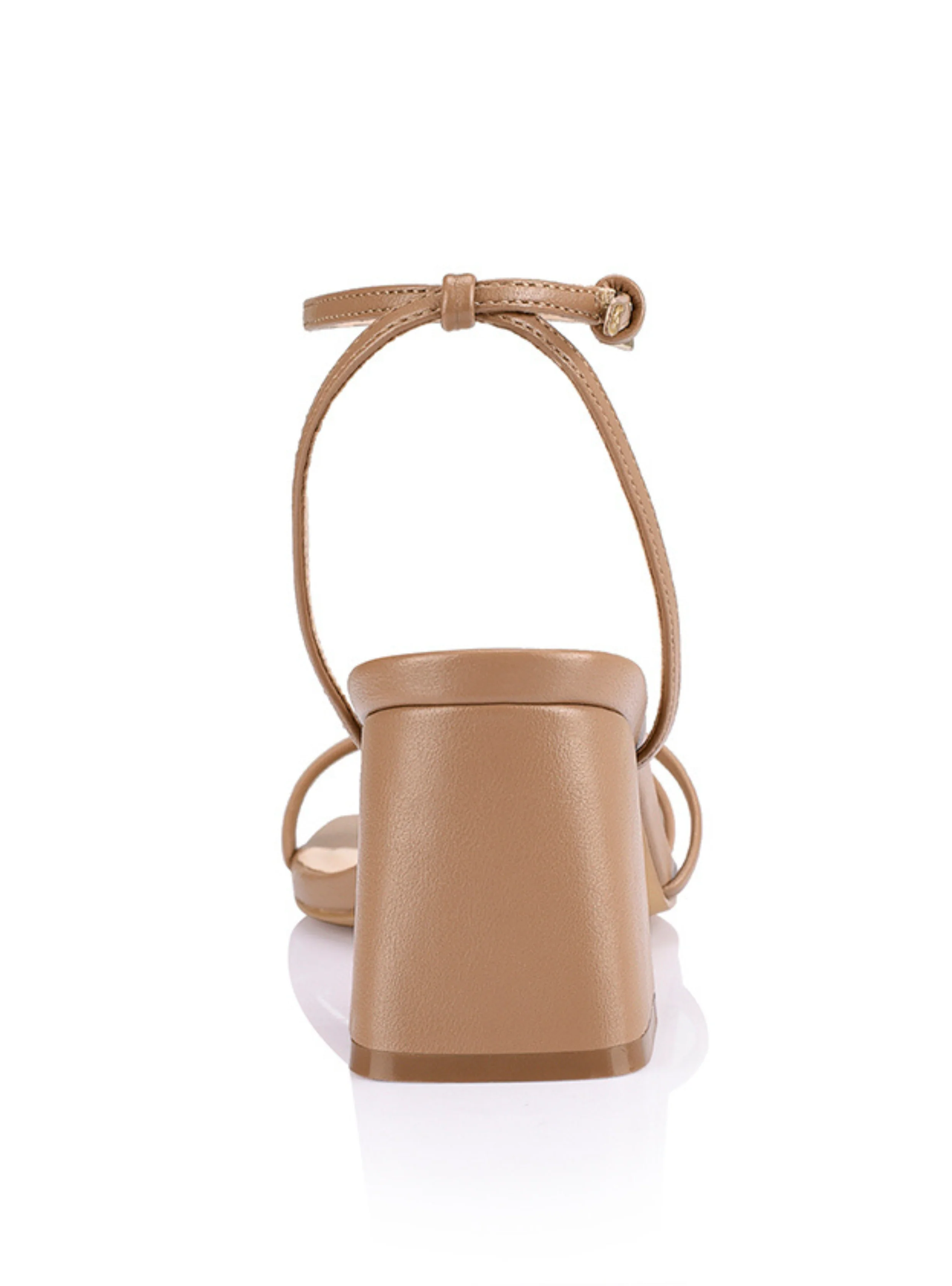 STEVIE BLOCK HEEL SANDALS - Dark Camel - Image 4