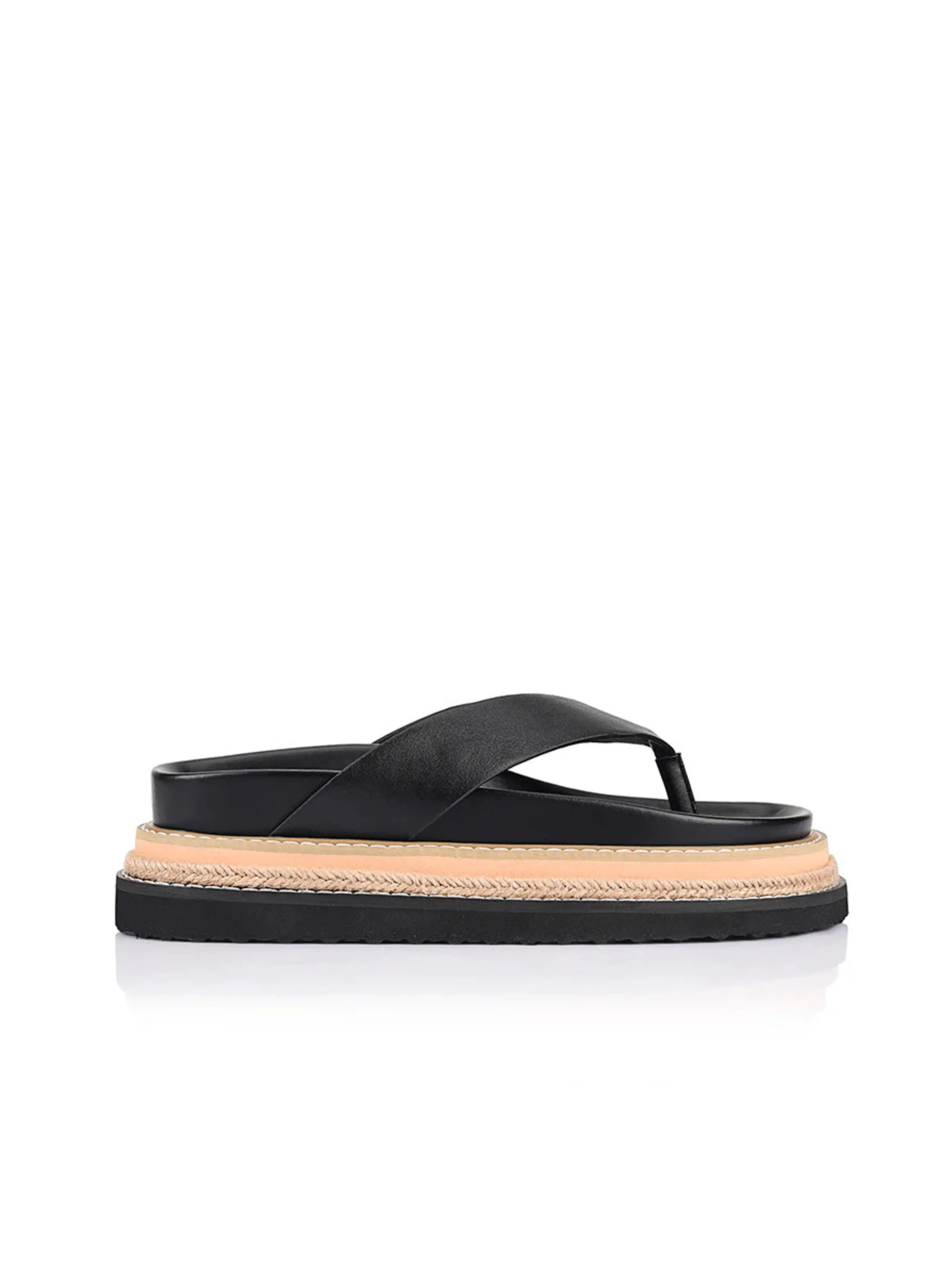 THEO PLATFORM THONGS - Black - Image 3