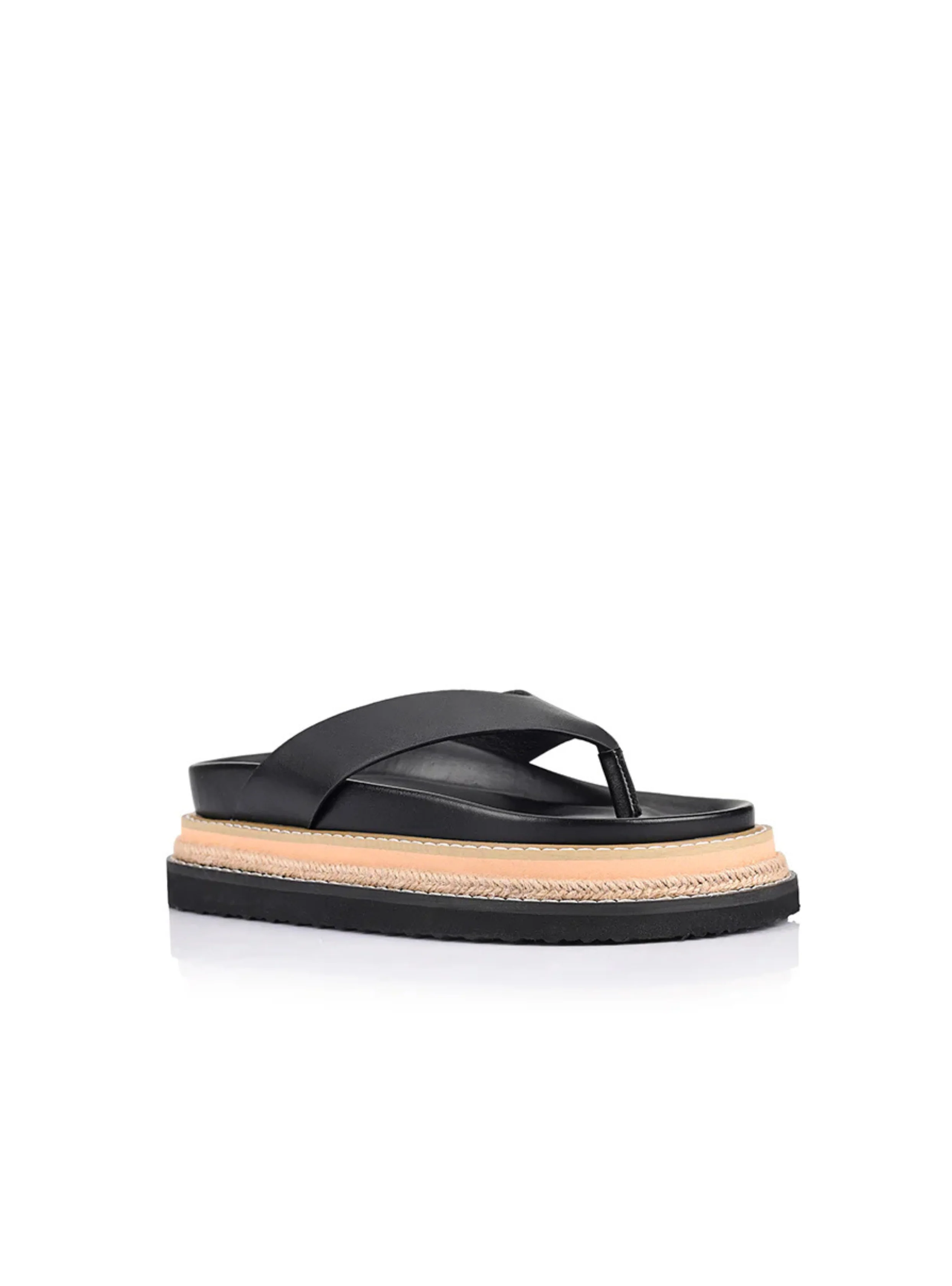 THEO PLATFORM THONGS - Black - Image 4