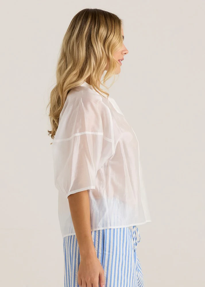 Wilder Seam Blouse - White - Image 3