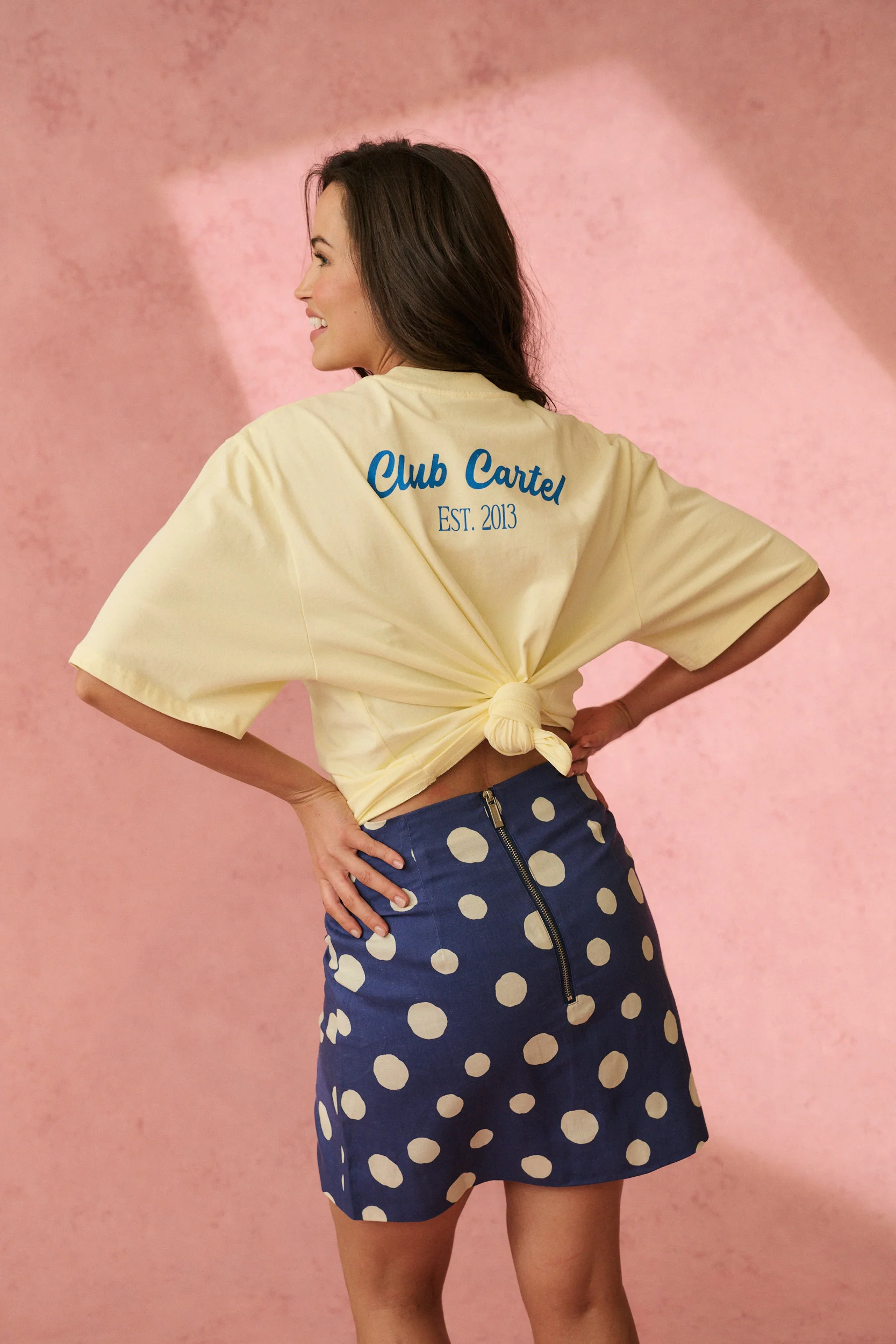 ZYLA MINI SKIRT - Navy Spot - Image 10